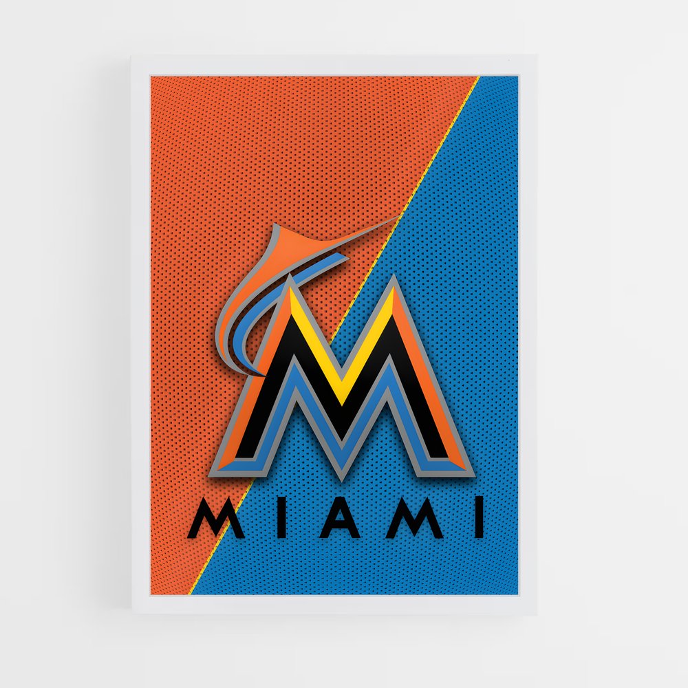 Poster Miami de marlins – affiche Baseball (vue 3)